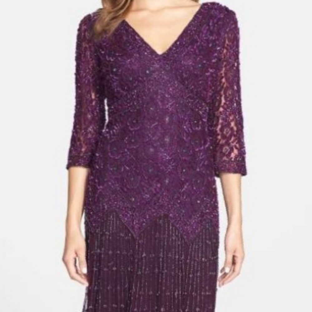 Stunning New Pisarro nights beaded gown